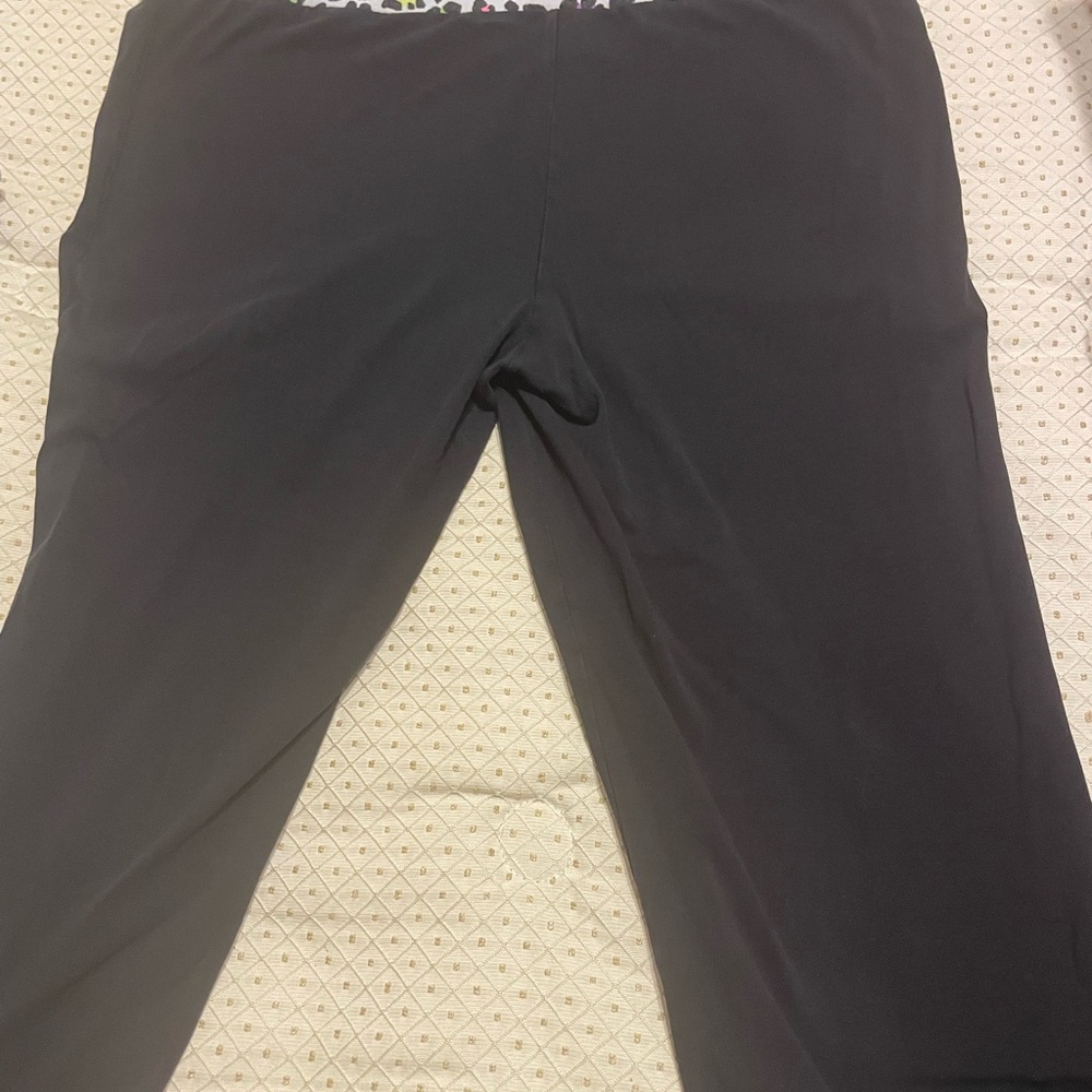 Black Leggings with Rainbow Waistband